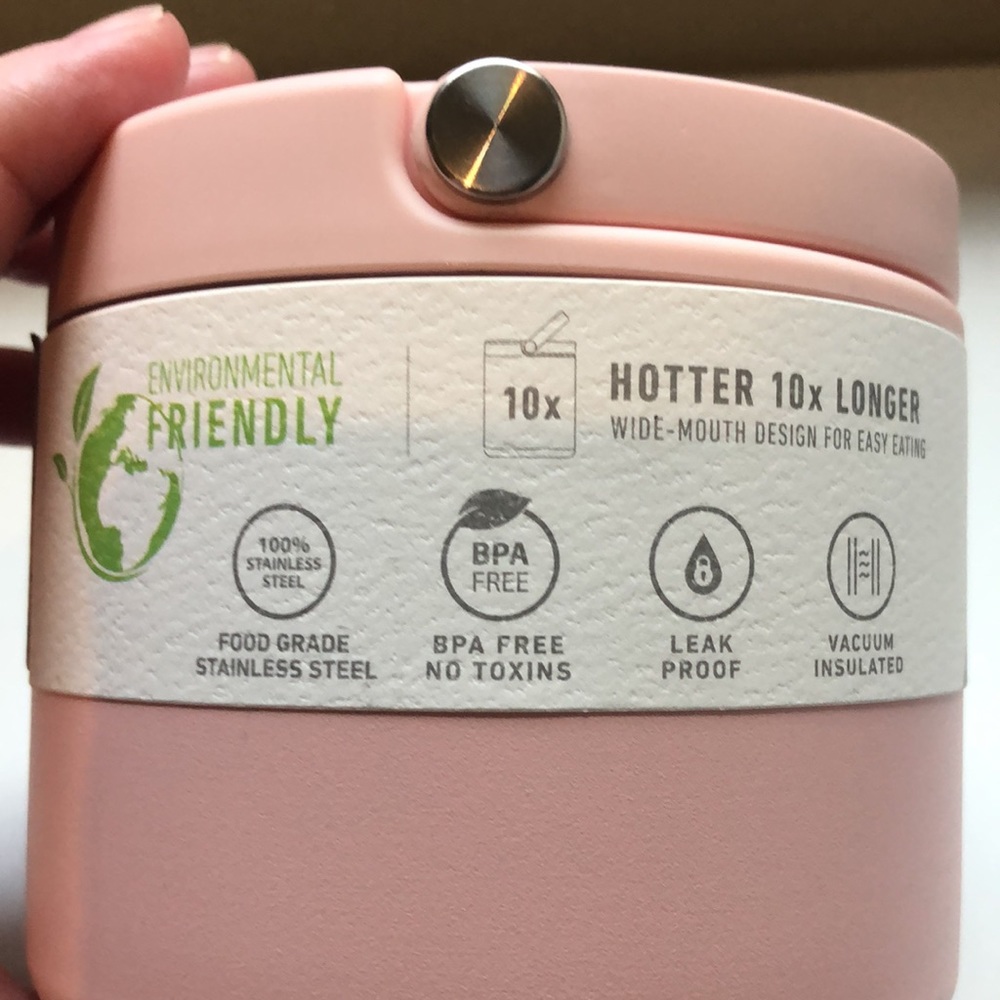 New Drink Water Bottle & Thermos Pink Matching Stainless Steel Lunchbox Set - Picture 11 of 13